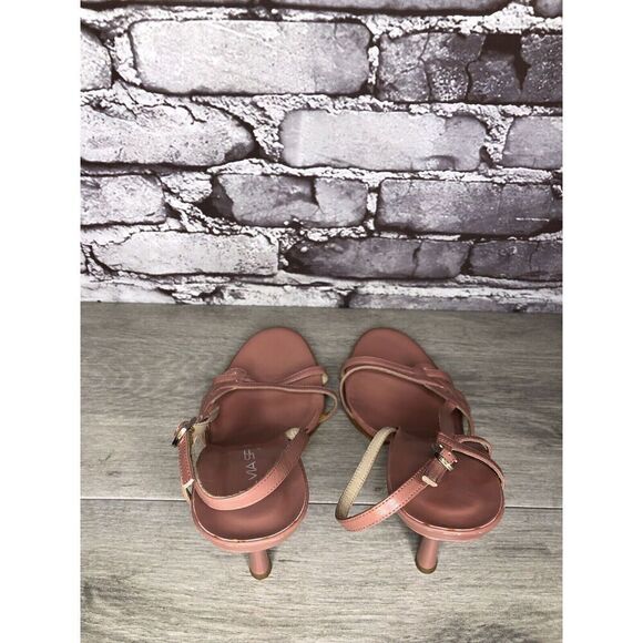 VIA SPIGA Pink Leather Ankle Strap Stiletto Heels Sandals Women Sz 9N US/39.5EU - Picture 6 of 16